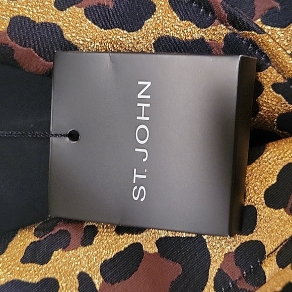 NWT St. John leopard print blazer, size 4 - Picture 5 of 6